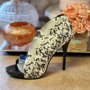 Dollhouse Animal Print Open Toe Heels